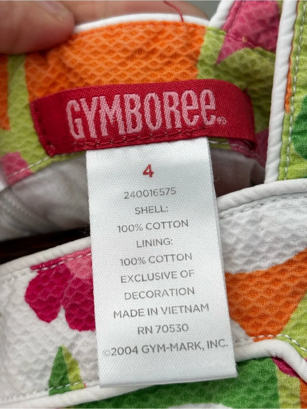 Gymboree Girls Floral Textured Sundress Pink Orange Green Retro Mod Flower Power